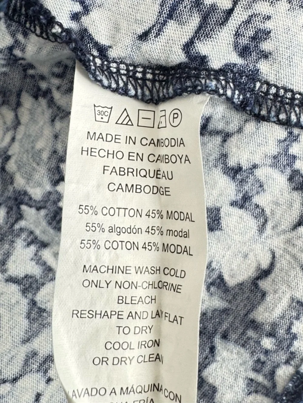 Michael Kors Blue Paisley Floral Bell Sleeve Blouse Top Medium - Picture 6 of 6